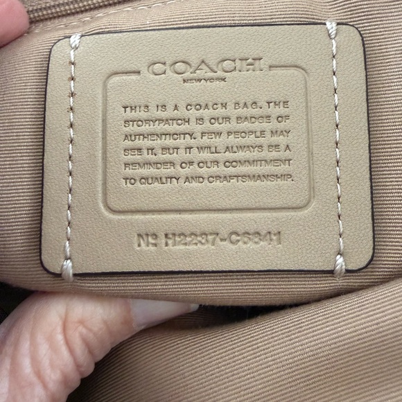 Coach Kacey Satchel Cream and Brown Leather Tote - Picture 4 of 6